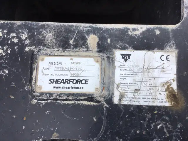 2019 Shear Force SP20V Concrete Crusher/Pulverizer