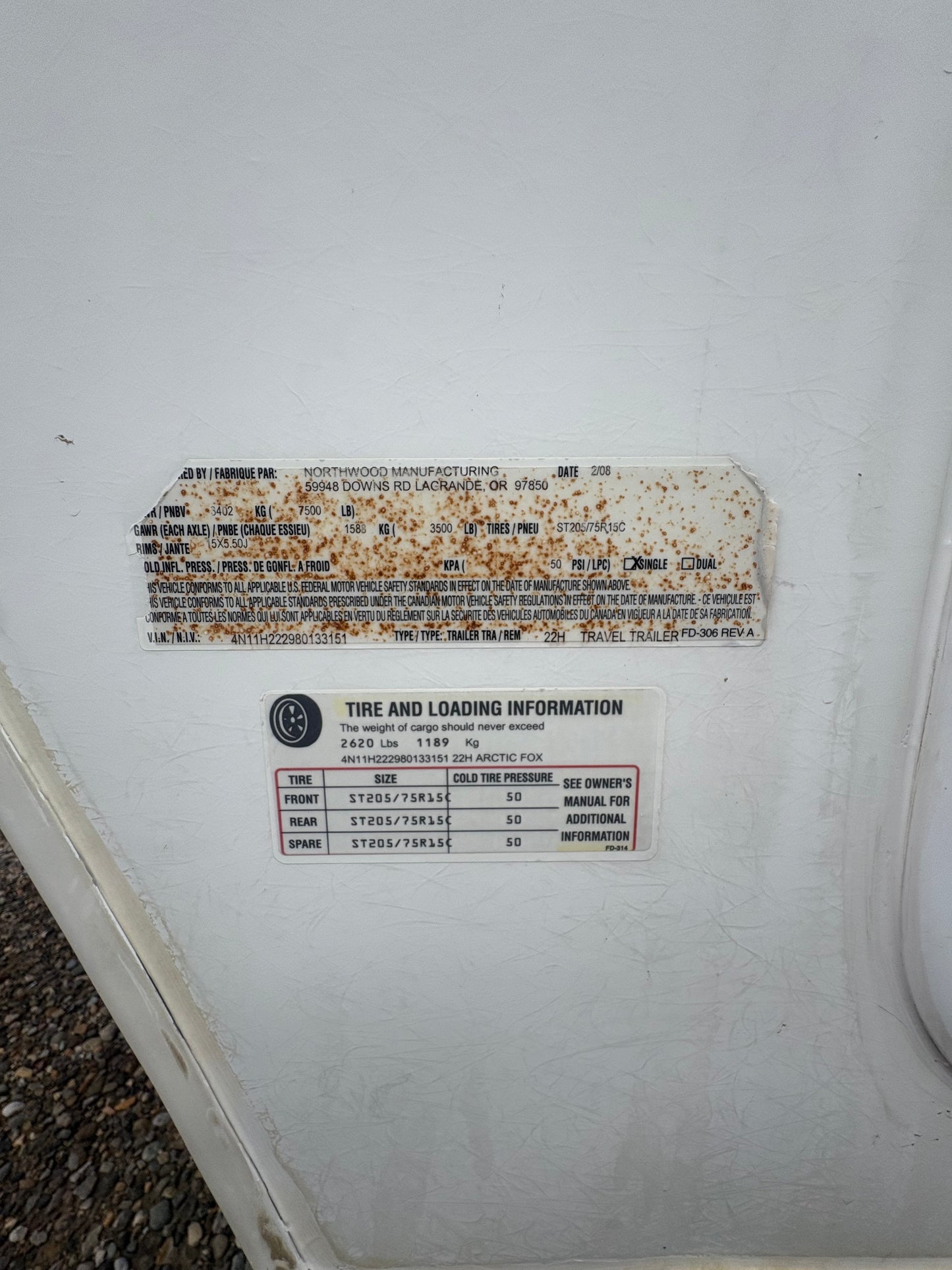 2008 Arctic Fox 22H 4 Season All Weather Coach