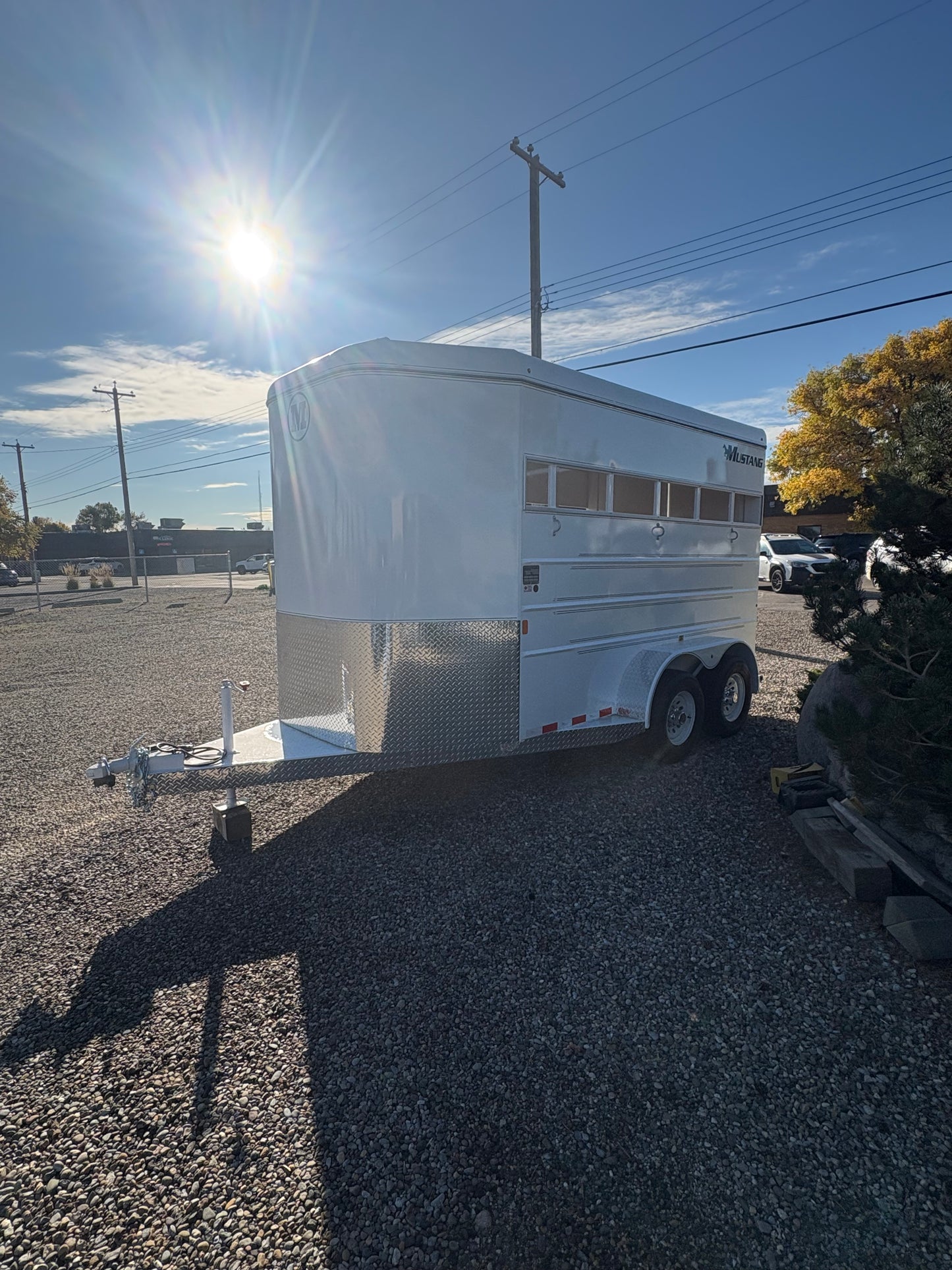 New 2026 Mustang Horse Trailer 7x14 w/ Tack Extra Height
