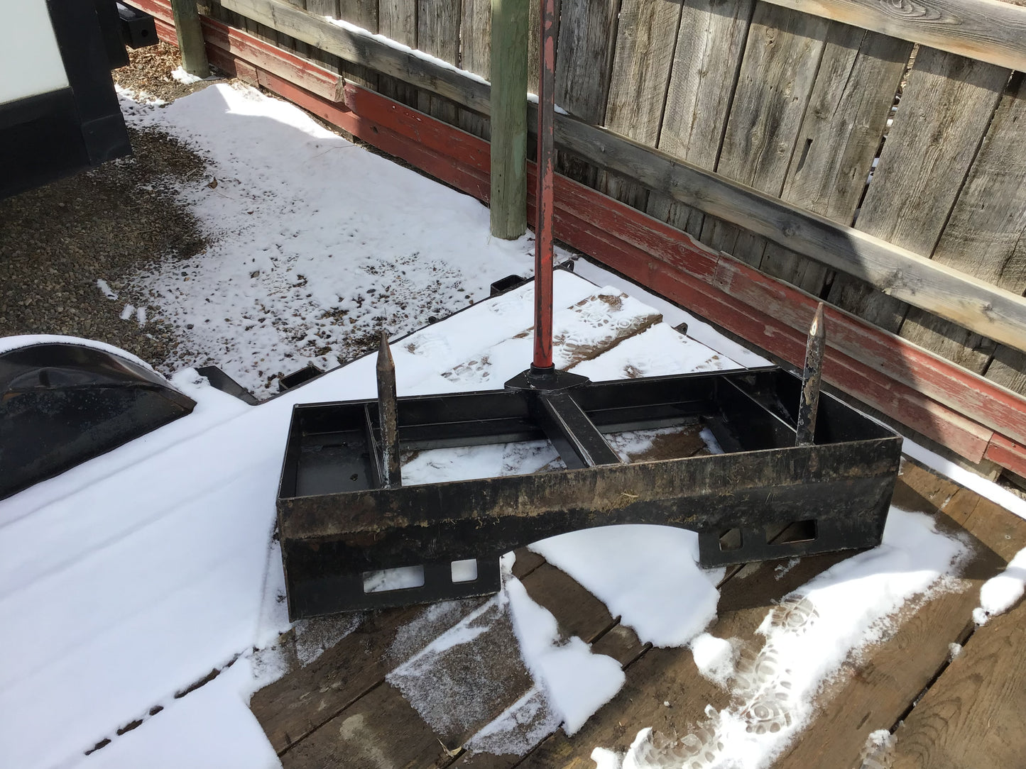 Bale Spear With Skid Steer Attachment