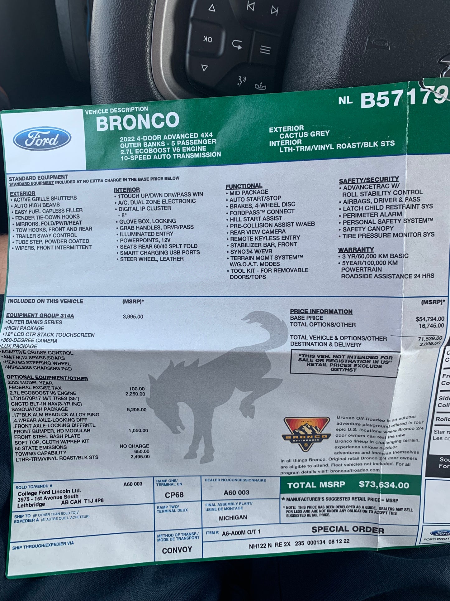 2022 Ford Bronco 4x4