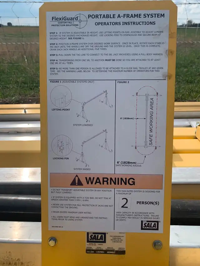 A-Frame 2 Man Fall Arrest System Flexiguard