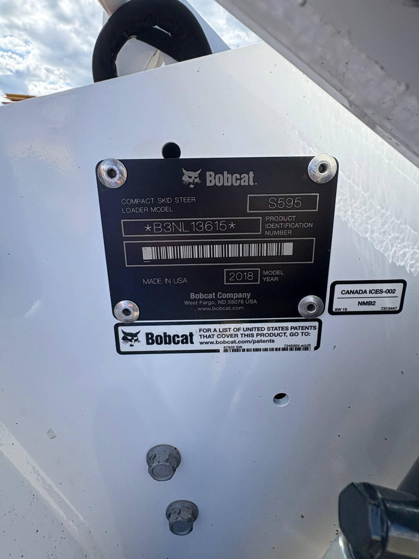 2018 Bobcat S595 Skidsteer *643Hours