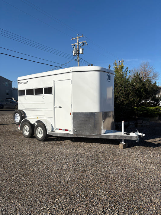 New 2026 Mustang Horse Trailer 7x14 w/ Tack Extra Height