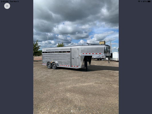 New 2024 Mustang 20ft Gooseneck Stock Trailer