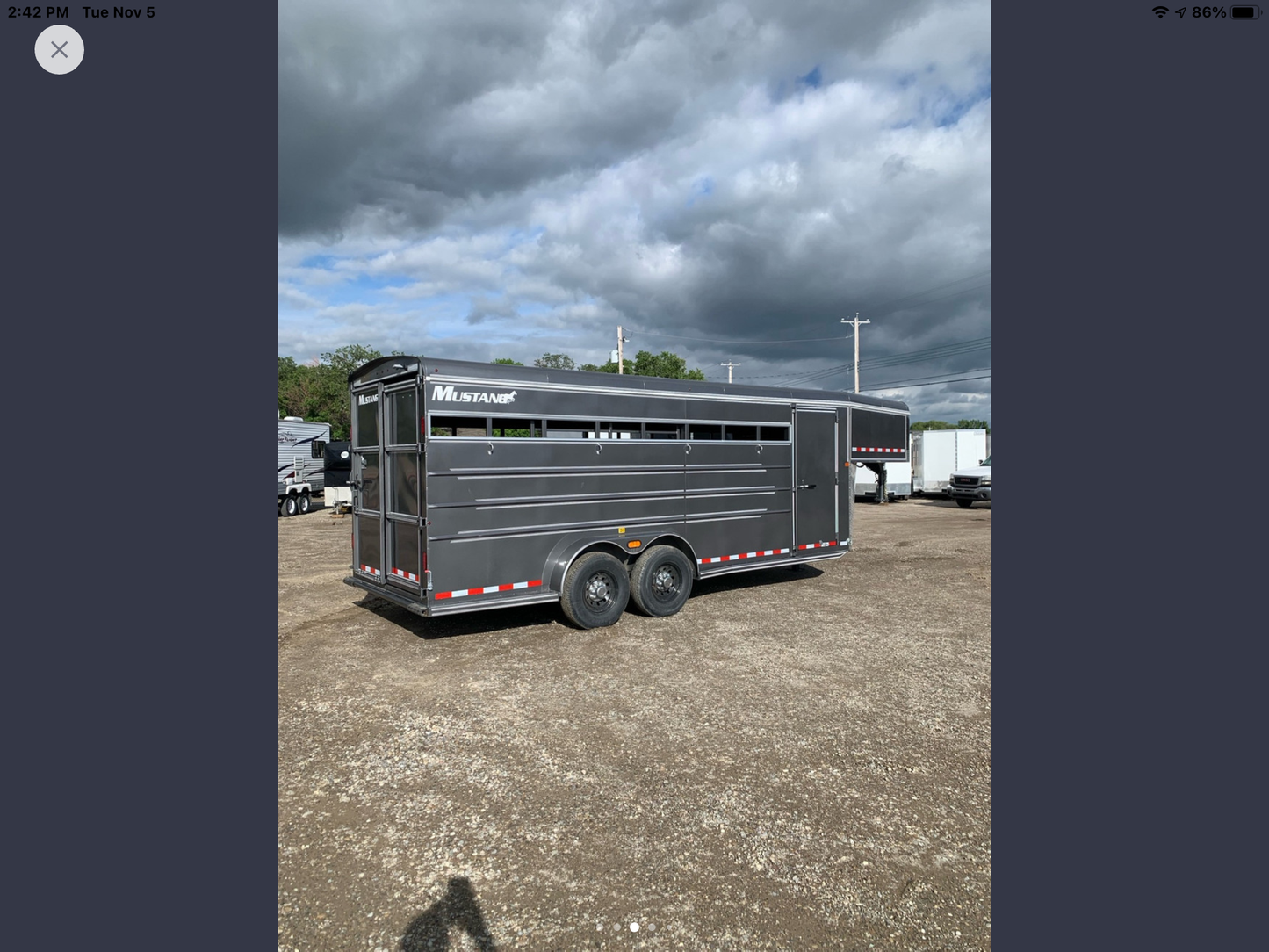 New 2024 Mustang 20ft Gooseneck Stock Trailer