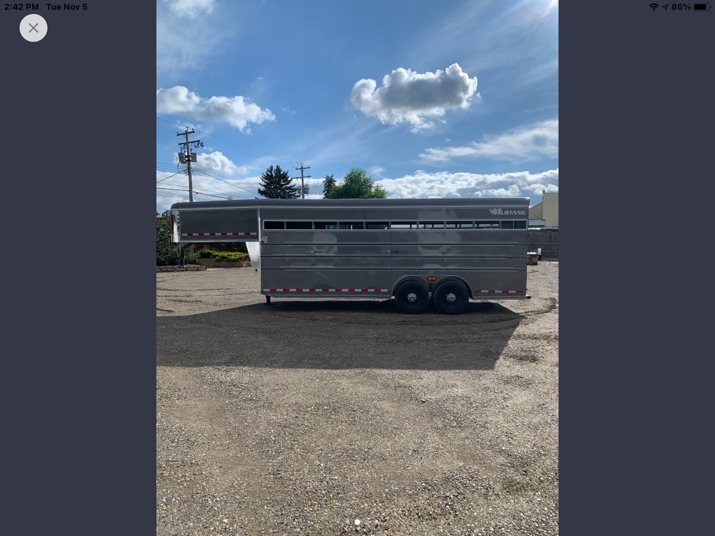 New 2024 Mustang 20ft Gooseneck Stock Trailer